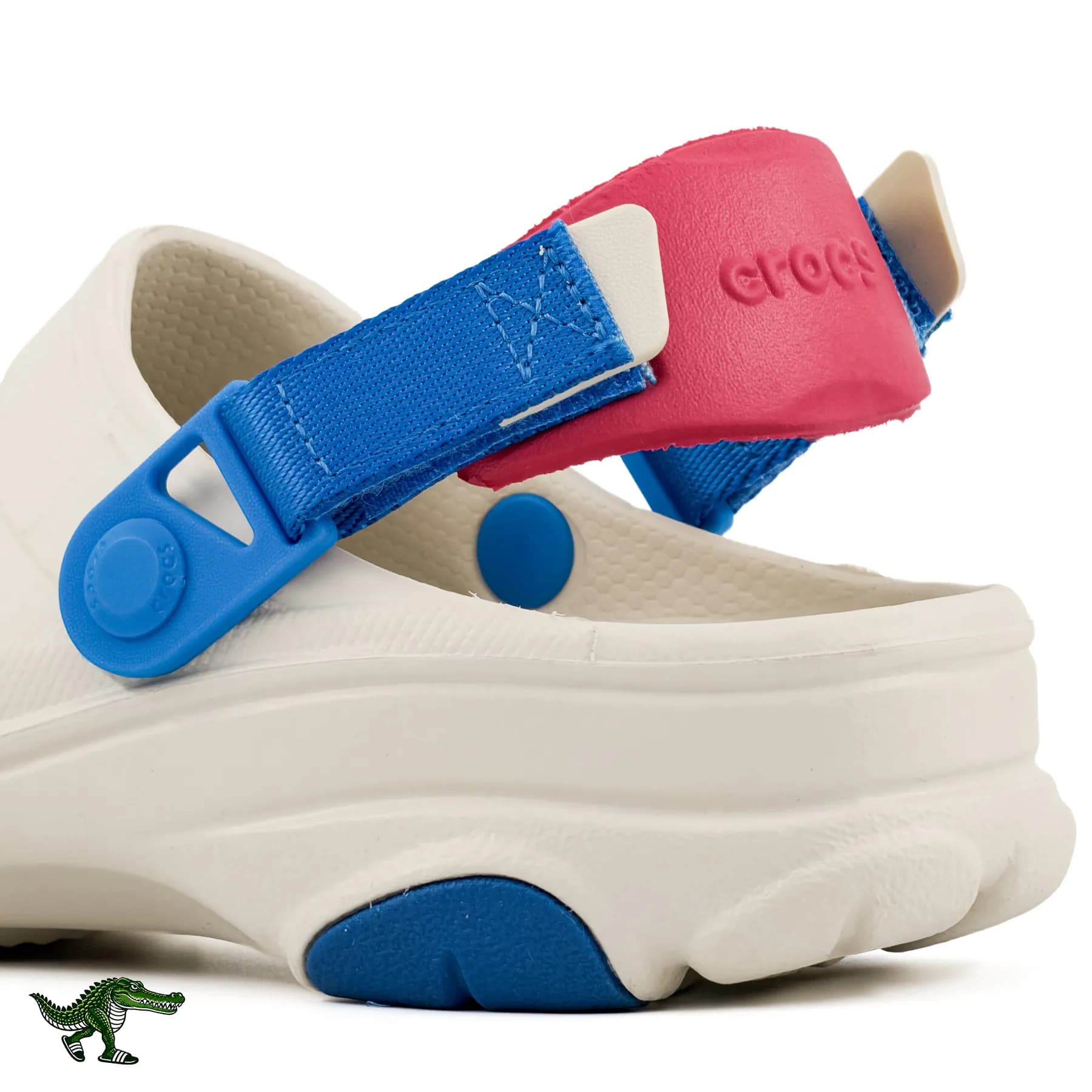 کراکس آل ترین سفید استخوانی قرمز آبی زنانه و مردانه | Crocs All Terrain — تصویر ۲