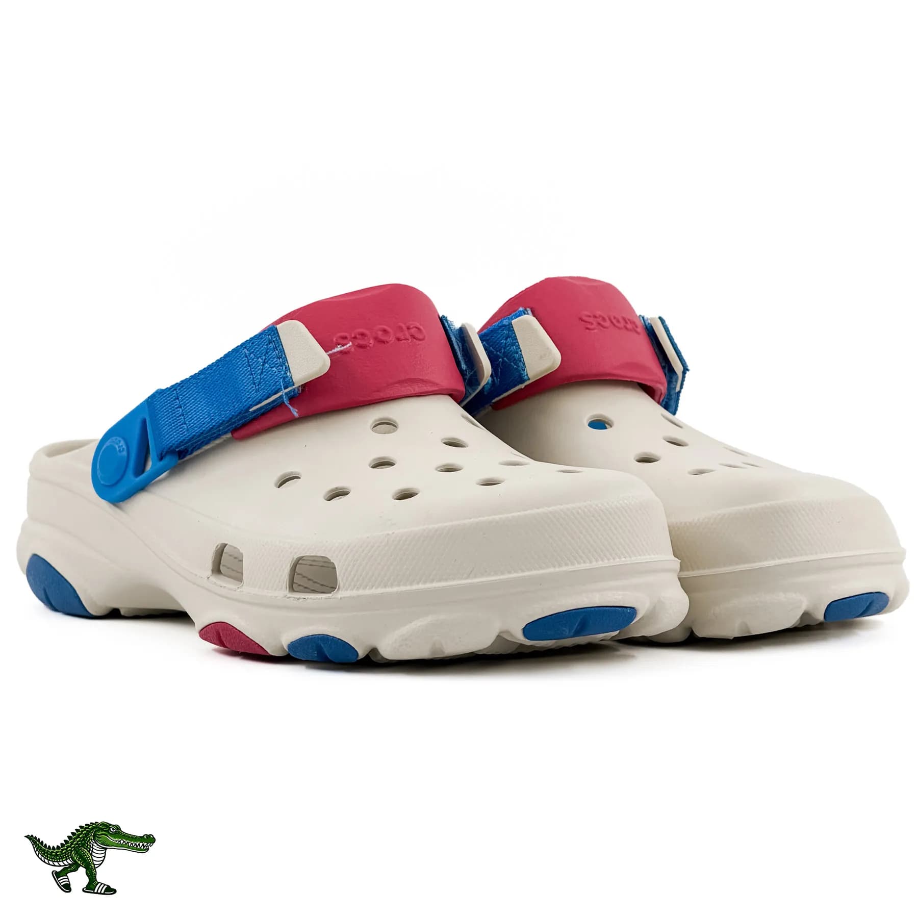 کراکس آل ترین سفید استخوانی قرمز آبی زنانه و مردانه | Crocs All Terrain — تصویر ۳