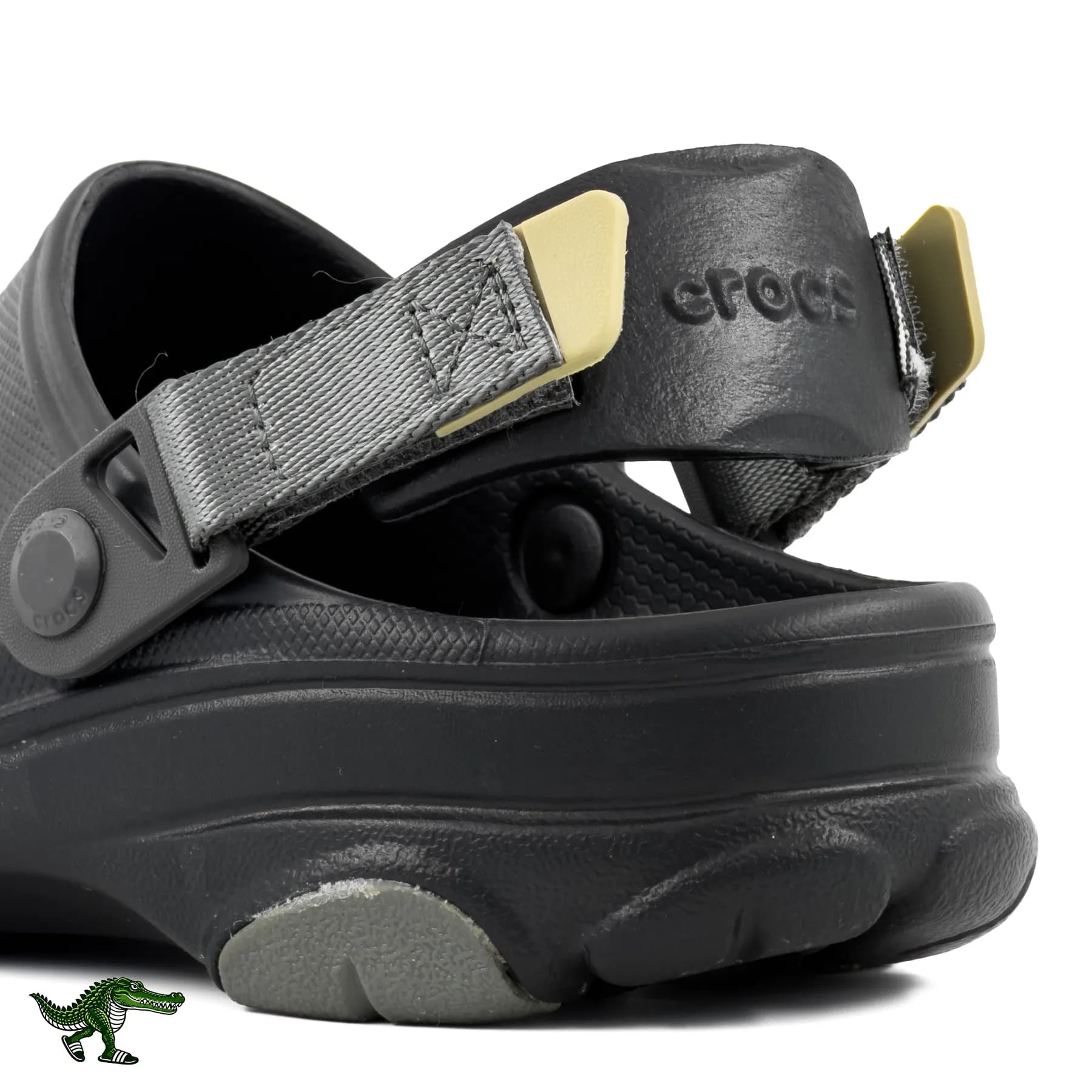 کراکس آل ترین مشکی بند طوسی زنانه و مردانه | Crocs All Terrain — تصویر ۵