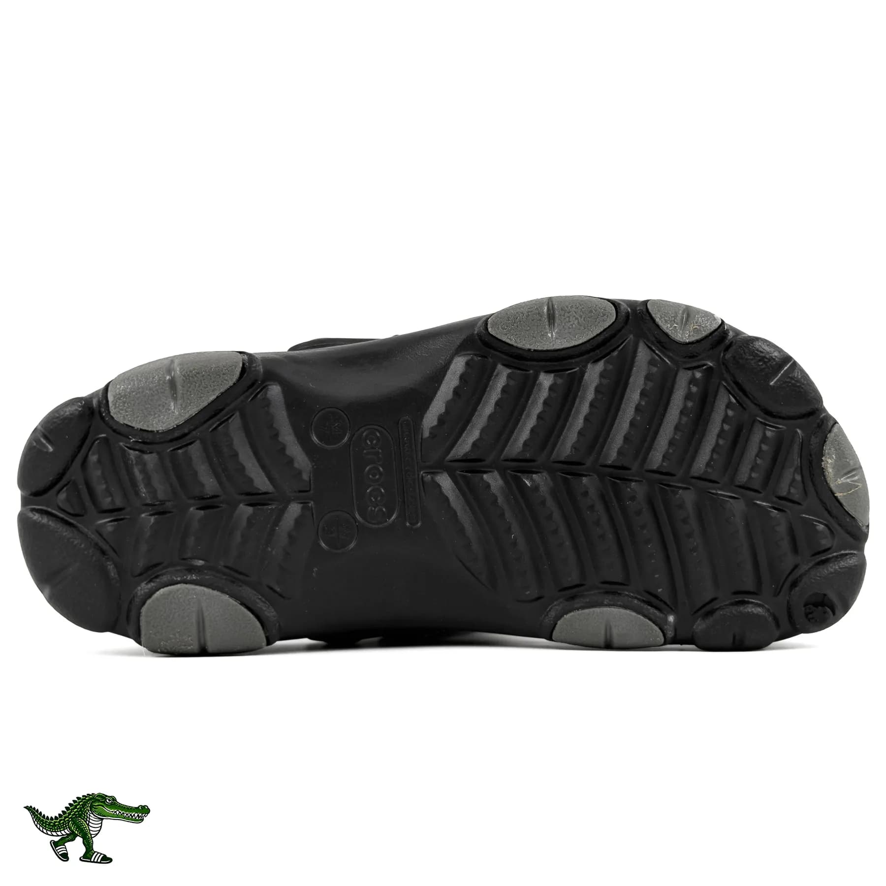 کراکس آل ترین مشکی بند طوسی زنانه و مردانه | Crocs All Terrain — تصویر ۳