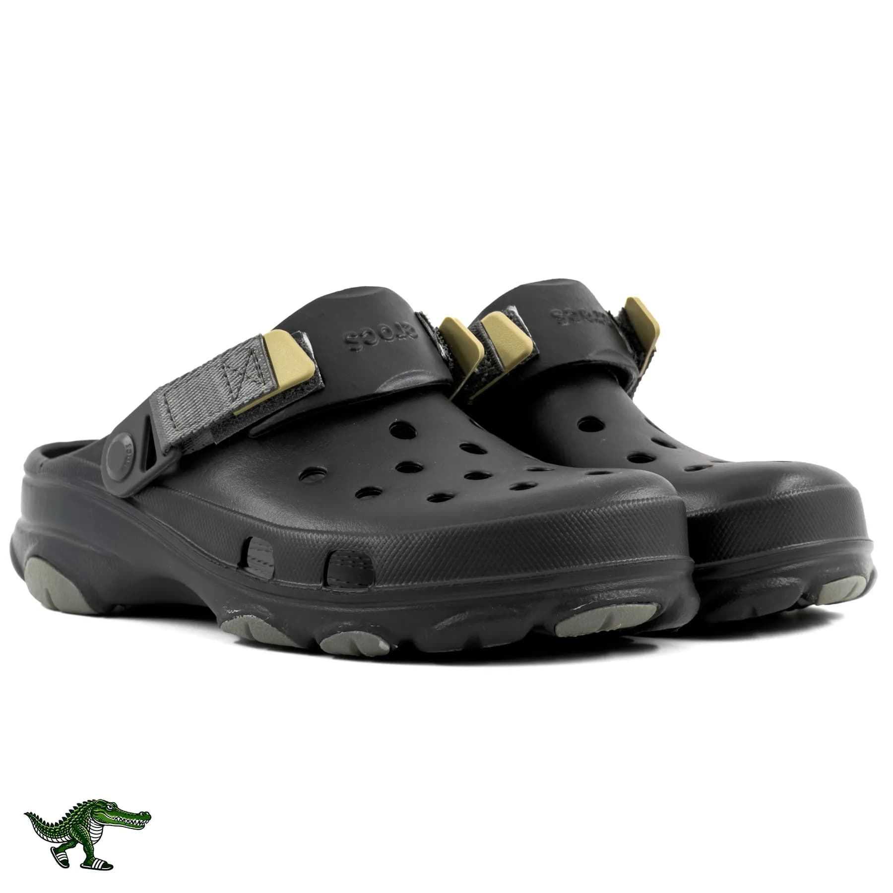 کراکس آل ترین مشکی بند طوسی زنانه و مردانه | Crocs All Terrain — تصویر ۶