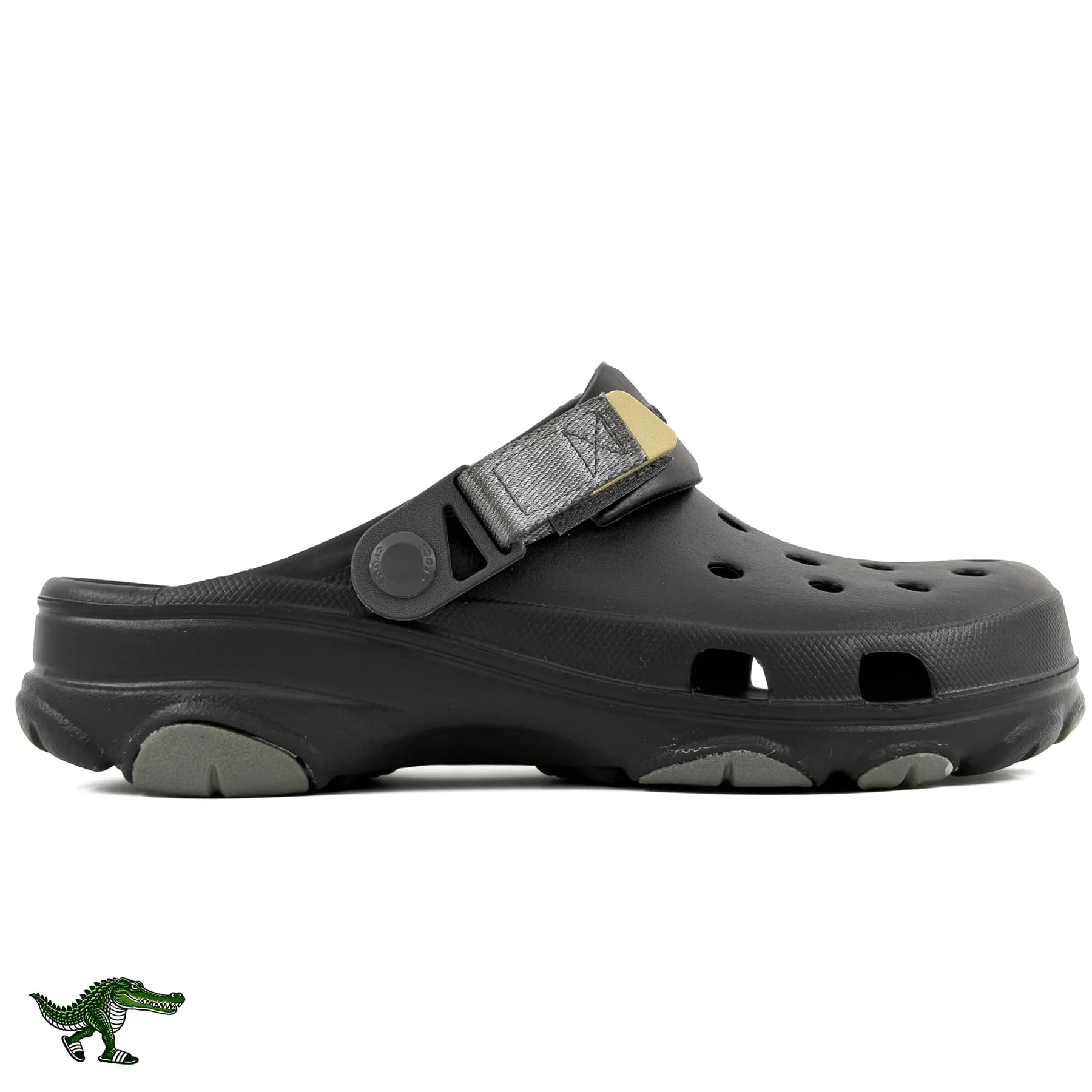 کراکس آل ترین مشکی بند طوسی زنانه و مردانه | Crocs All Terrain