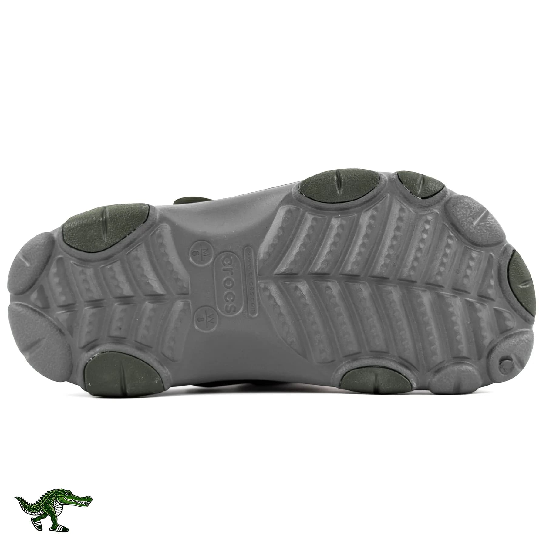 کراکس آل ترین طوسی زیتونی نارنجی زنانه و مردانه | Crocs All Terrain — تصویر ۵