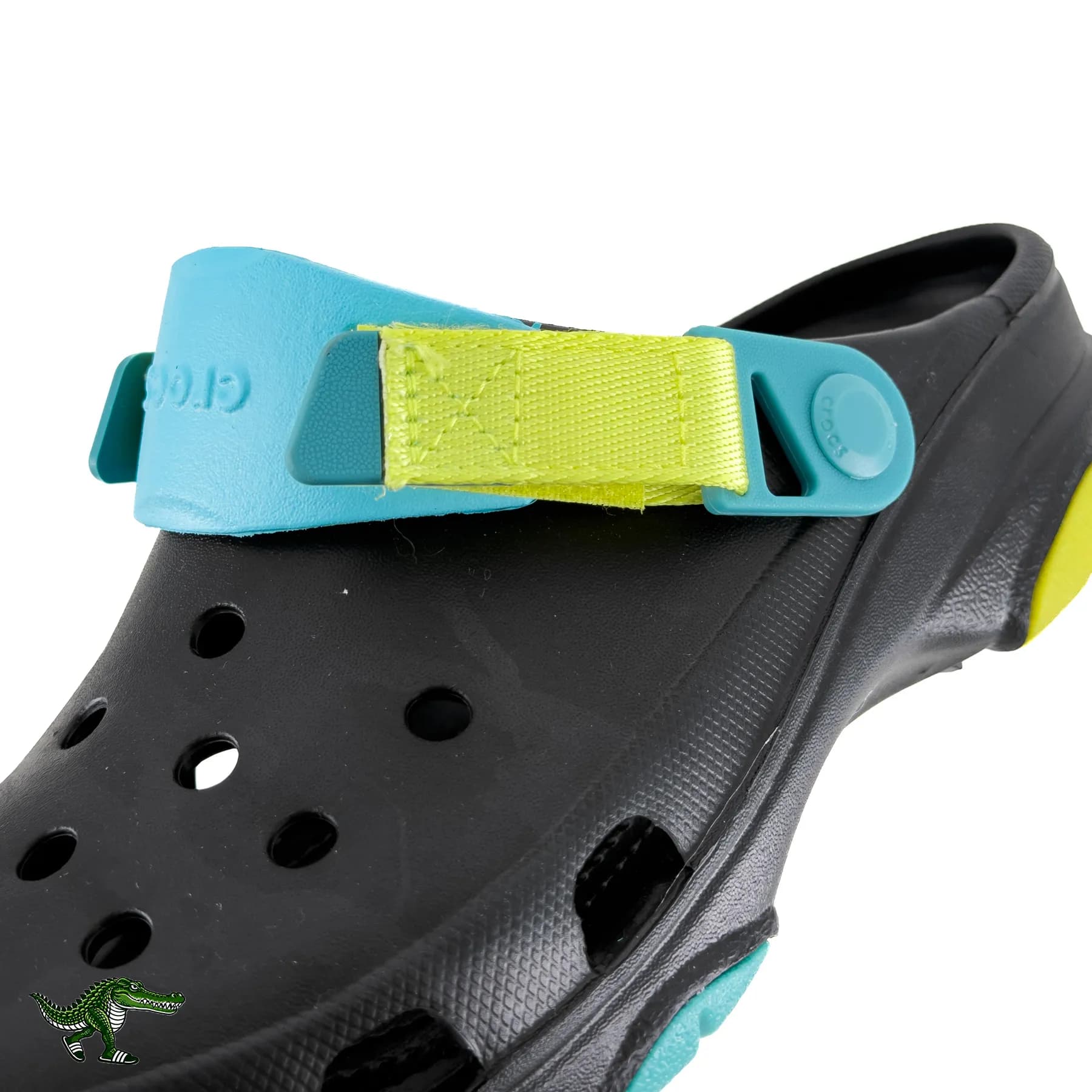 کراکس آل ترین مشکی فیروزهای لیمویی زنانه و مردانه | Crocs All Terrain — تصویر ۵