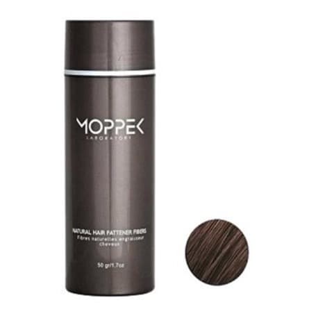 پودر پرپشت کننده موی سر موپک قهوه ای تیره Moppek Dark Brown Natural Hair Fibers Powder