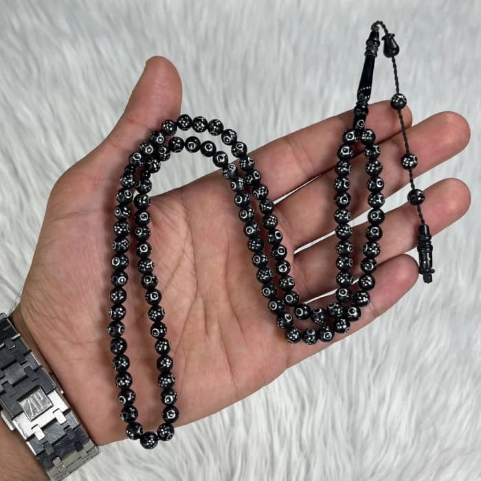 تسبیح کشکول مرصع کاری کد TA25 — تصویر ۲
