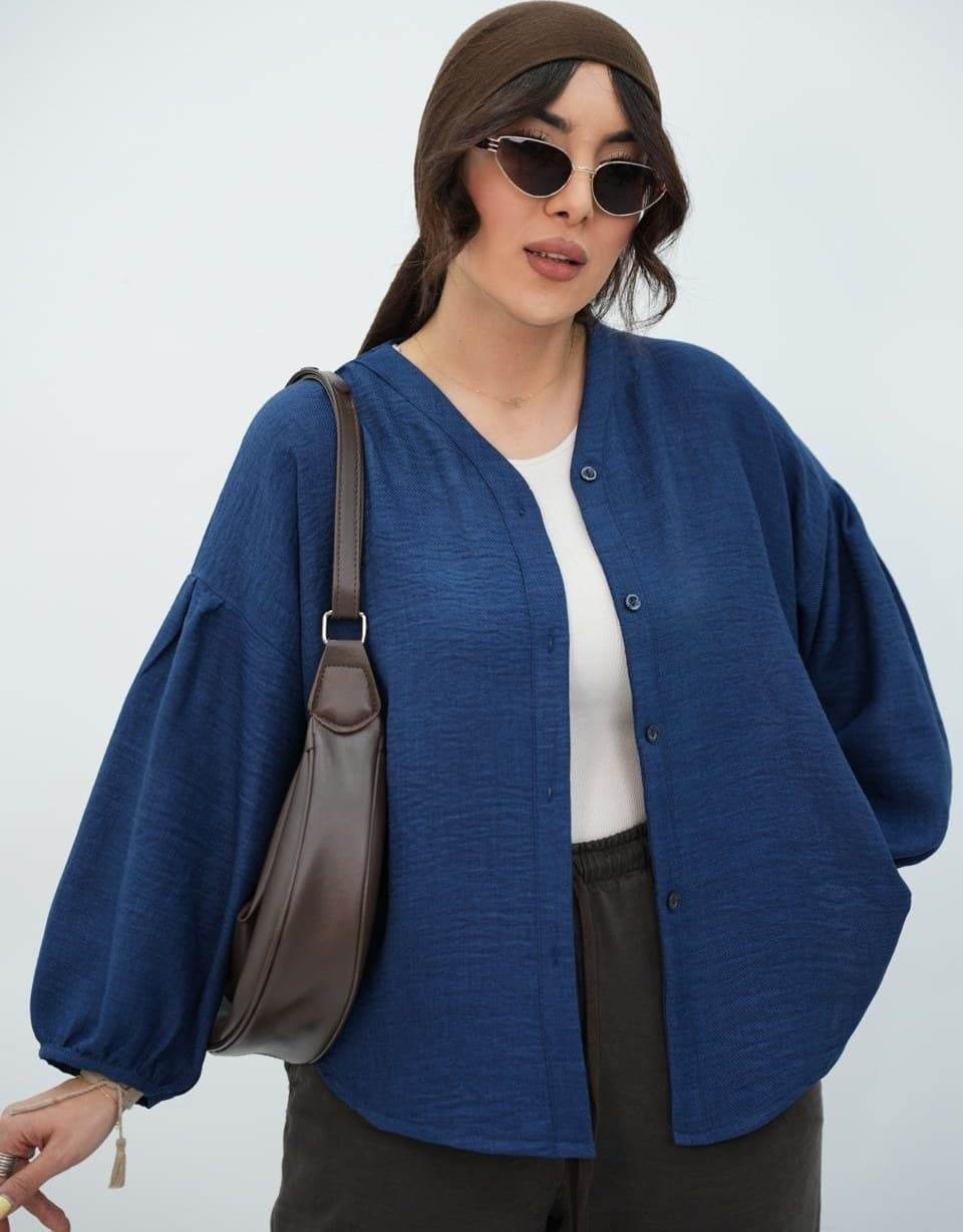 شومیز زنانه آستین پفی