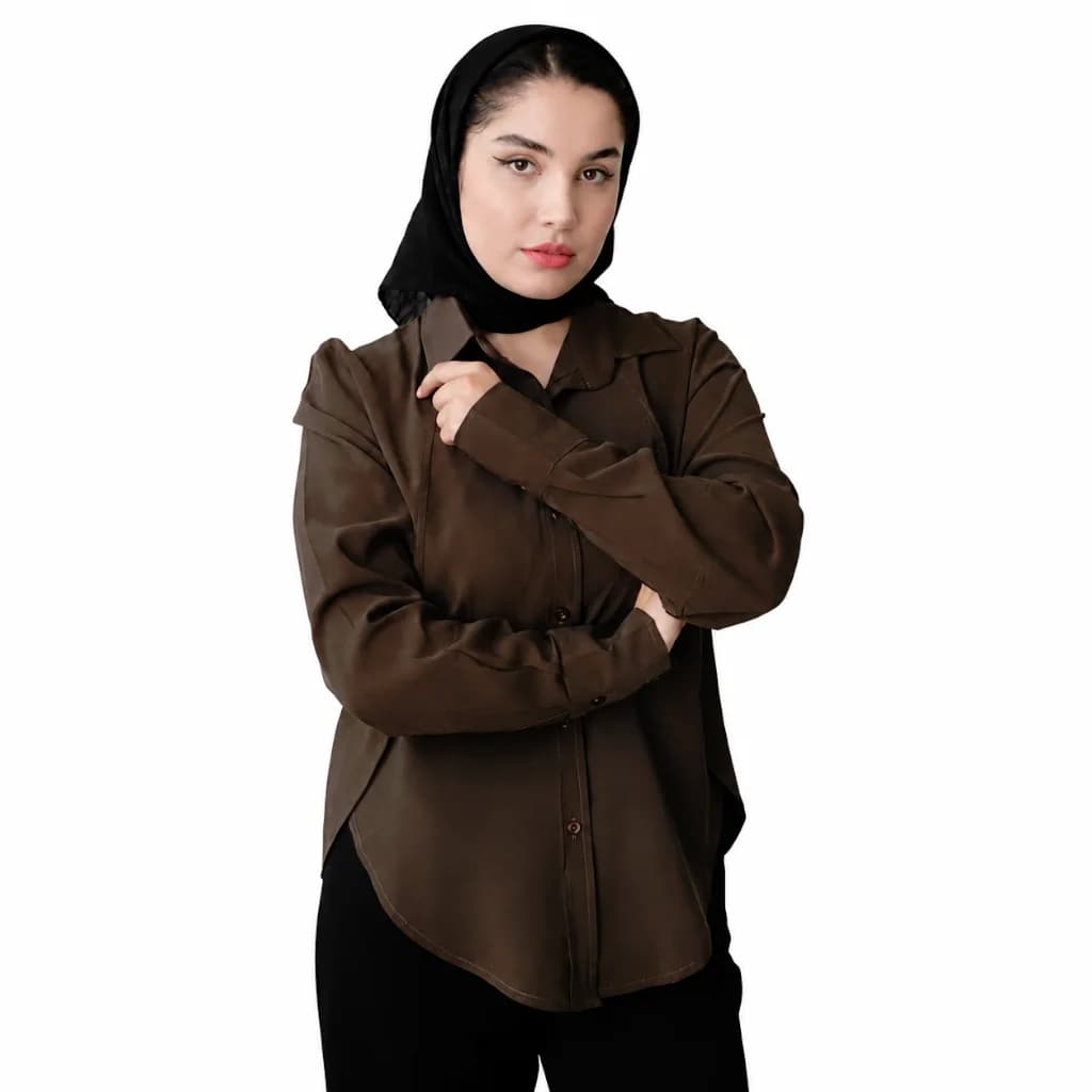 شومیز زنانه سیلک مدل سلین — تصویر ۵
