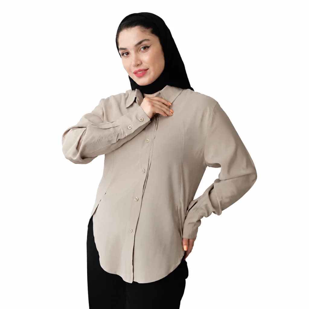 شومیز زنانه سیلک مدل سلین — تصویر ۲