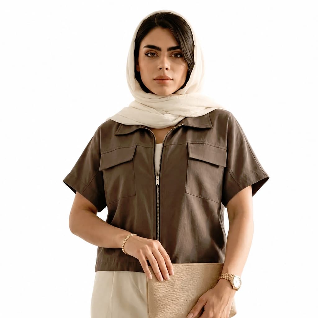 وست زنانه سیلک کراپ مدل ساوانا — تصویر ۴