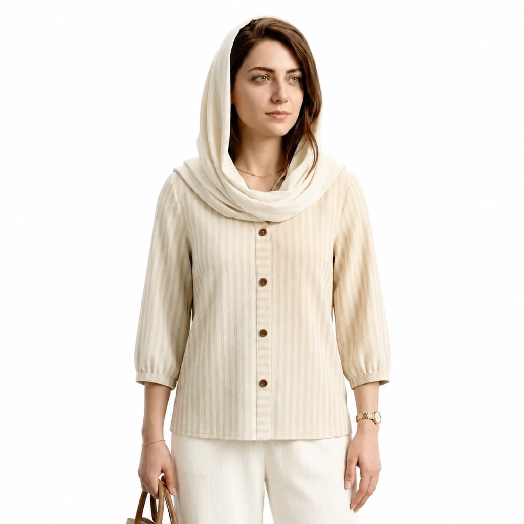 شومیز زنانه لینن مدل ریما
