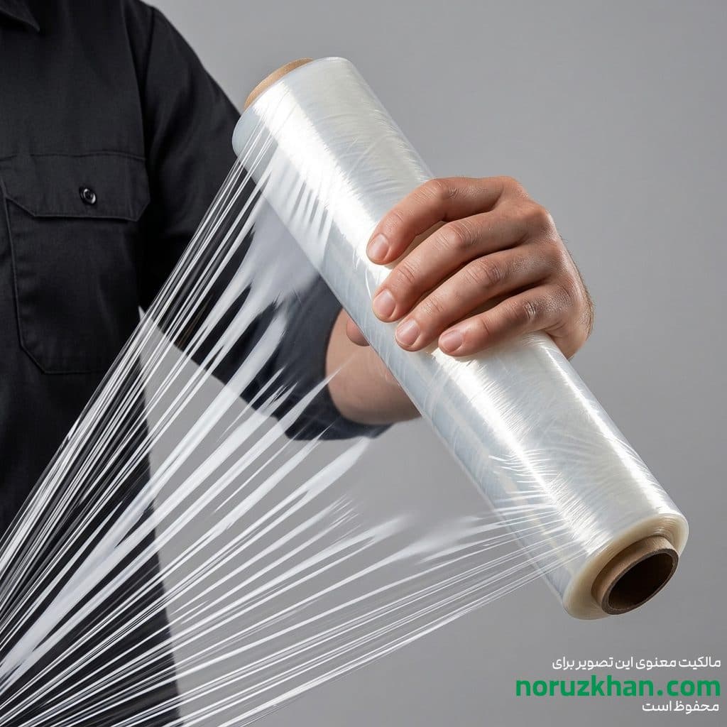 سلفون استرچ صنعتی | عرض 50 سانت طول 100 متر — تصویر ۲