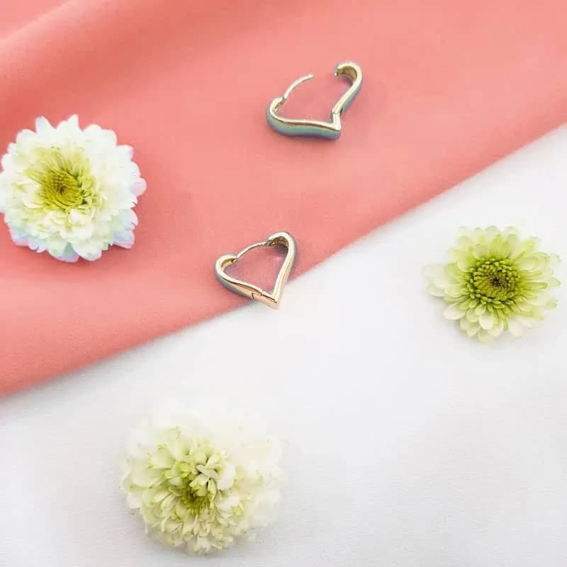گوشواره زنانه ژوپینگ مدل قلب کد XPJ00031 — تصویر ۵