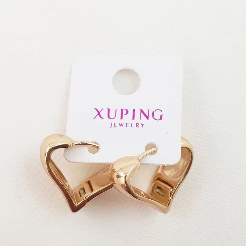 گوشواره زنانه ژوپینگ مدل قلب کد XPJ00031 — تصویر ۲