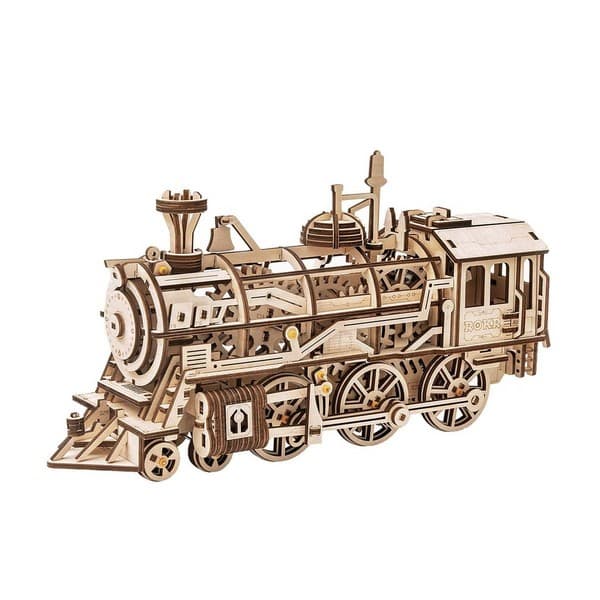پازل چوبی سه بعدی روبوتایم طرح لوکوموتیو (Locomotive LK701) — تصویر ۲