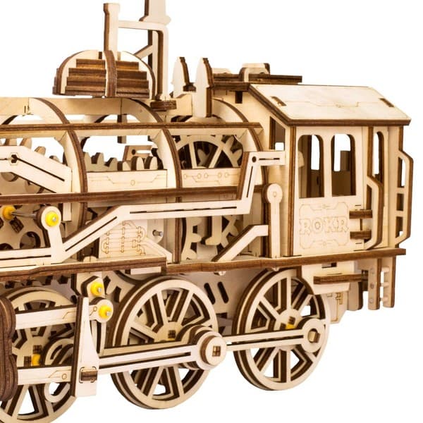 پازل چوبی سه بعدی روبوتایم طرح لوکوموتیو (Locomotive LK701) — تصویر ۶