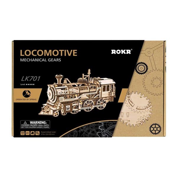 پازل چوبی سه بعدی روبوتایم طرح لوکوموتیو (Locomotive LK701)