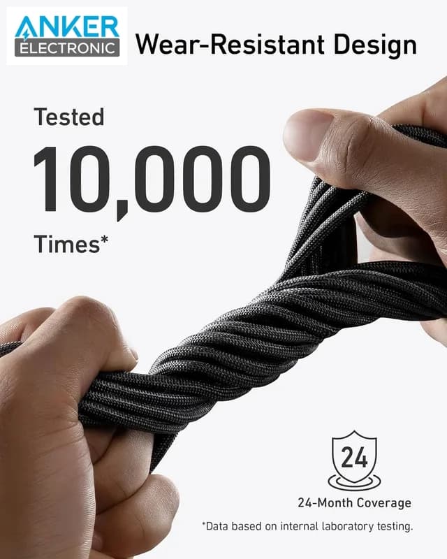 کابل 180 سانتی متر انکر USB-C به USB-C انکر Anker 544 USB-C to USB-C 180m Cable A80F6 — تصویر ۲