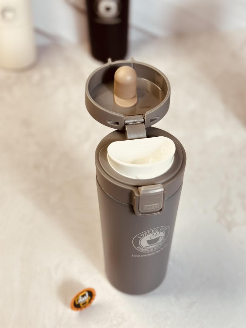 تراول ماگ قفل دار مات طرح COFFE حجم 500 میل بزرگ کد 0689 — تصویر ۷