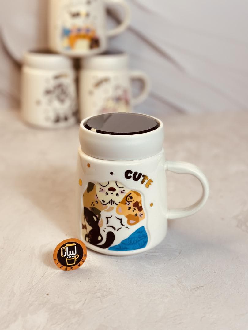 ماگ درب پیچی فانتزی CUTE کد 2021 — تصویر ۵