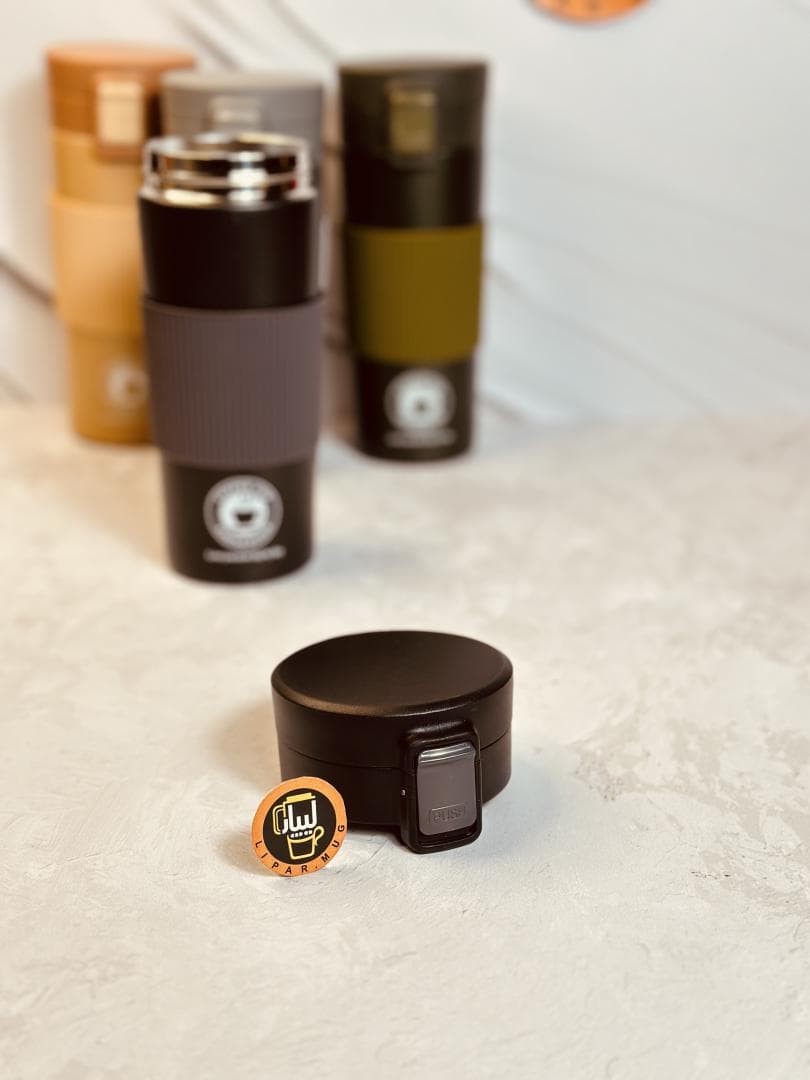 تراول ماگ کمربند سیلیکونی COFFE حجم 380 میل کد 1857 — تصویر ۵