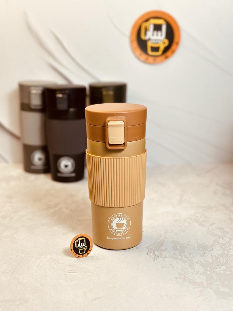 تراول ماگ کمربند سیلیکونی COFFE حجم 380 میل کد 1857 — تصویر ۸