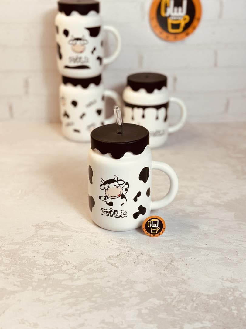 ماگ سراميكى نى دار طرح MILK كد 9222 — تصویر ۶