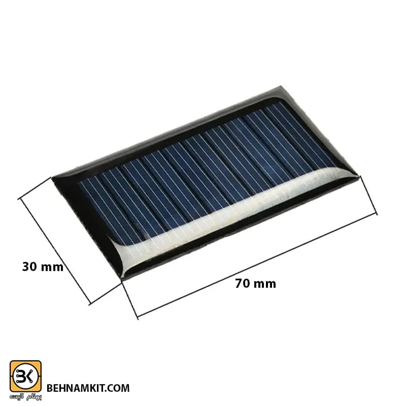 سولار / سلول خورشیدی Solar (7 x 3 Cm) 5V 30mA 0.15W