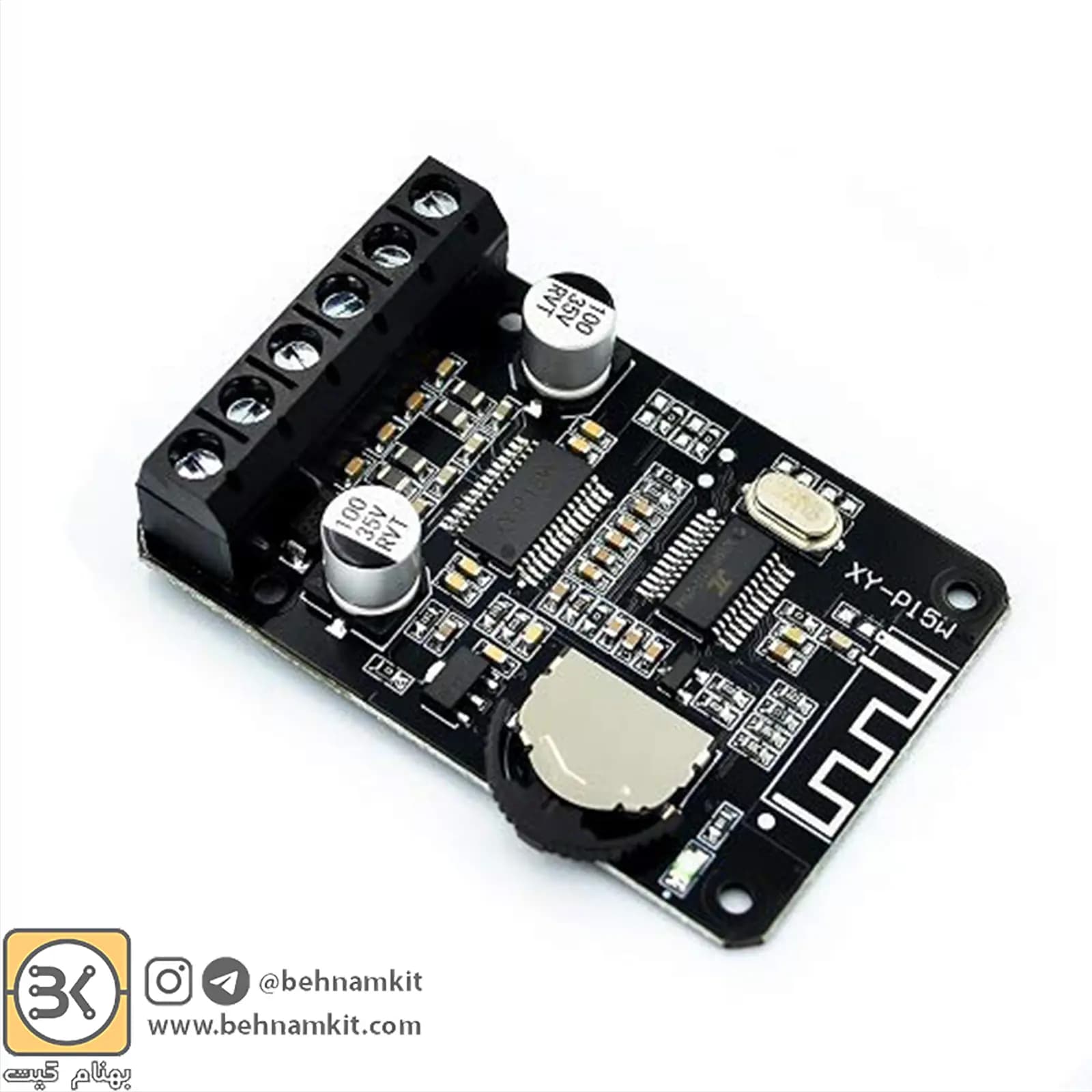 ماژول بلوتوث آمپلي فاير دار XY-P15W Stereo 10~15 W 8~24V