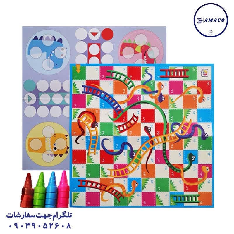 بردیا – منچ و مارپله مقوایی سلفونی کد 4066