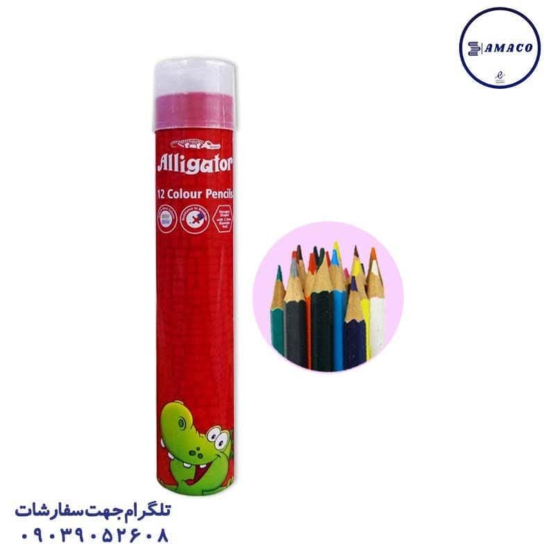 الیگیتور – مداد رنگی 12 استوانه کد 0007