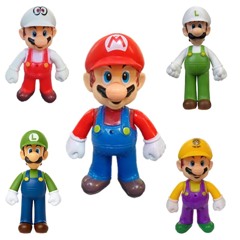فیگور ماریو و لوئیجی Super Mario کد 107404 بسته 5 عددی — تصویر ۲