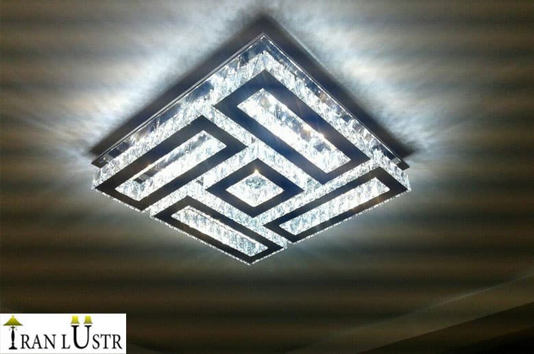 لوستر سقفی کریستالی مدرن 7017 سایز 60 — تصویر ۶