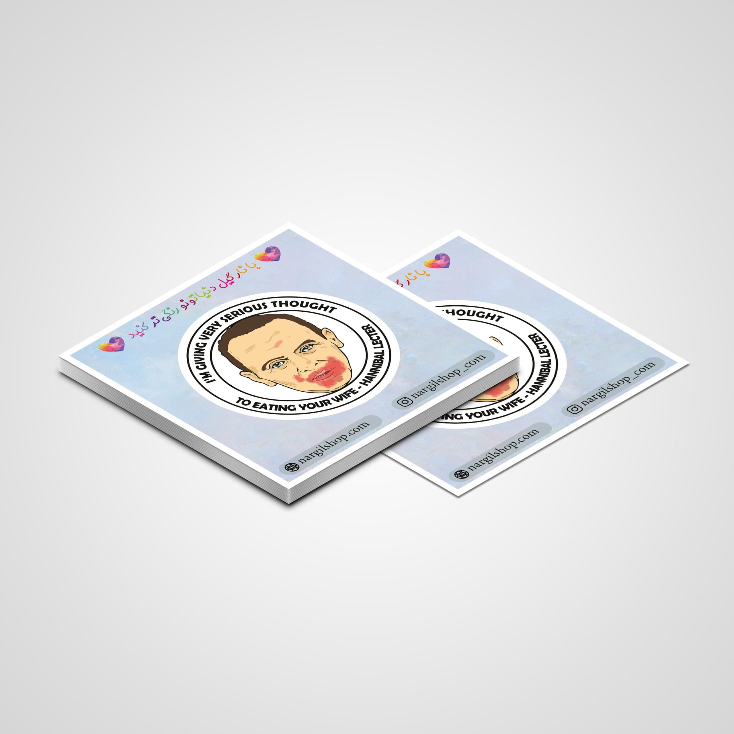 استیکر فیلم سکوت بره ها هانیبال لکتر 04 | 04 silence of lambs Hannibal Lecter sticker — تصویر ۲