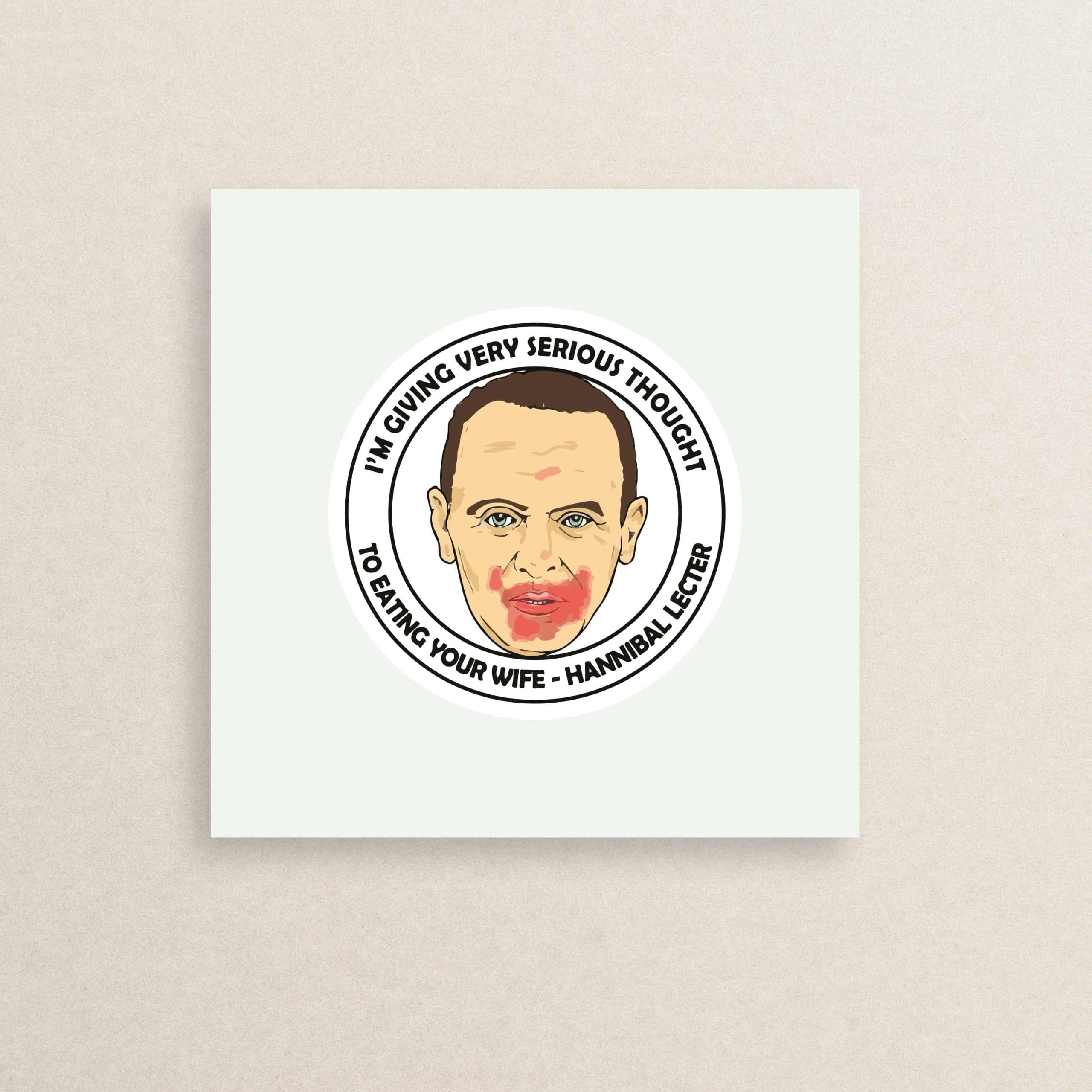 استیکر فیلم سکوت بره ها هانیبال لکتر 04 | 04 silence of lambs Hannibal Lecter sticker