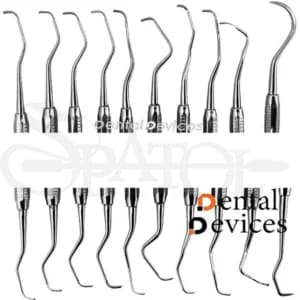 ست ۱۰ عددی قلم گریسی Gracey Curette دنتال دیوایس Dental Devices
