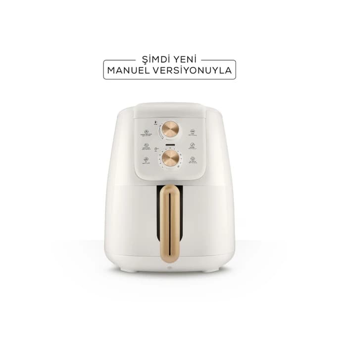 هواپز و سرخ کن بدون روغن کرم طلایی کاراجا Karaca Air Pro Cook Manuel XL Airfryer Krem Gold — تصویر ۲