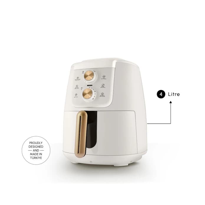 هواپز و سرخ کن بدون روغن کرم طلایی کاراجا Karaca Air Pro Cook Manuel XL Airfryer Krem Gold — تصویر ۶