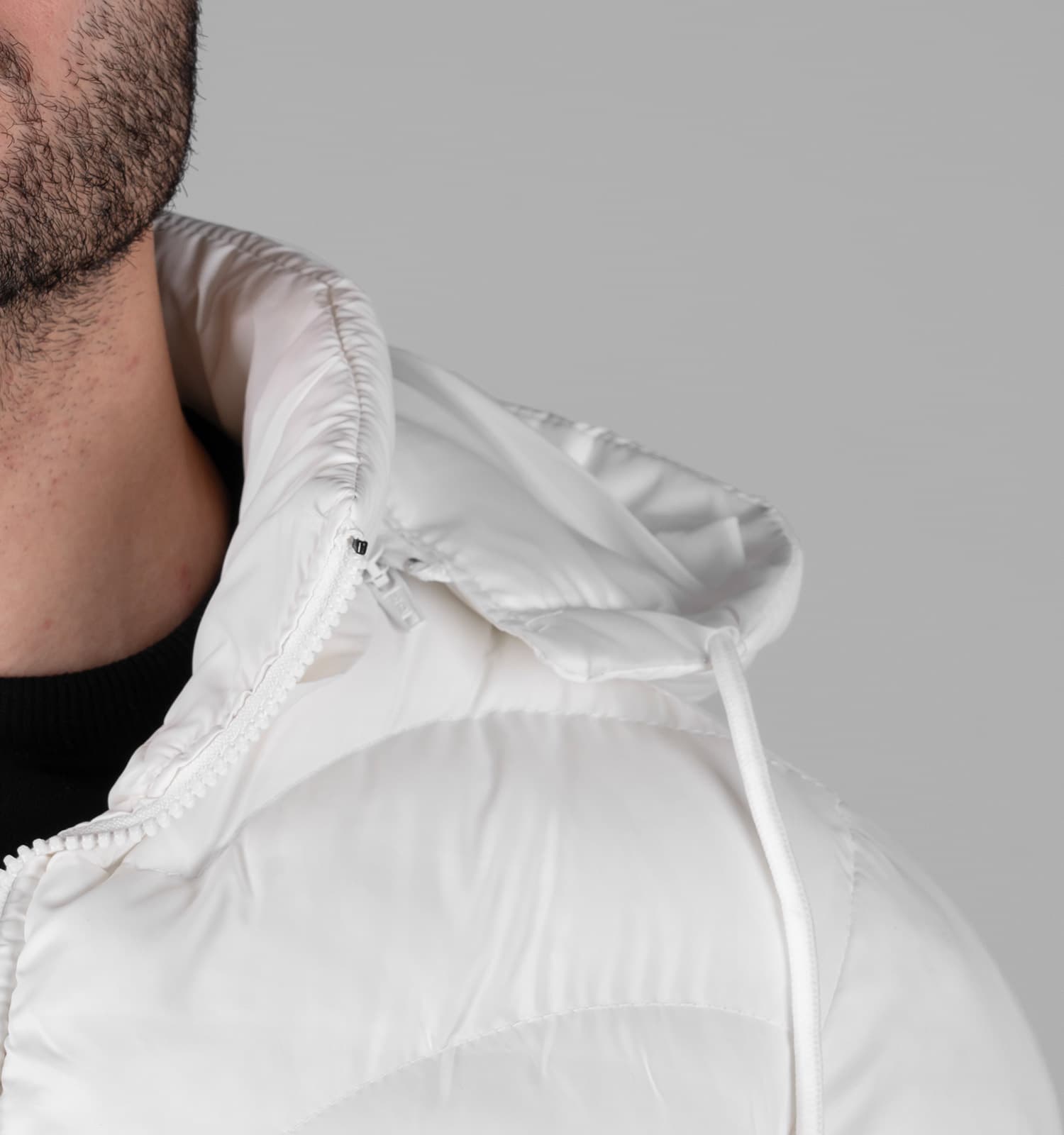 کاپشن مردانه نرمال ساده تی سی سفید North Face کد 49281 — تصویر ۴