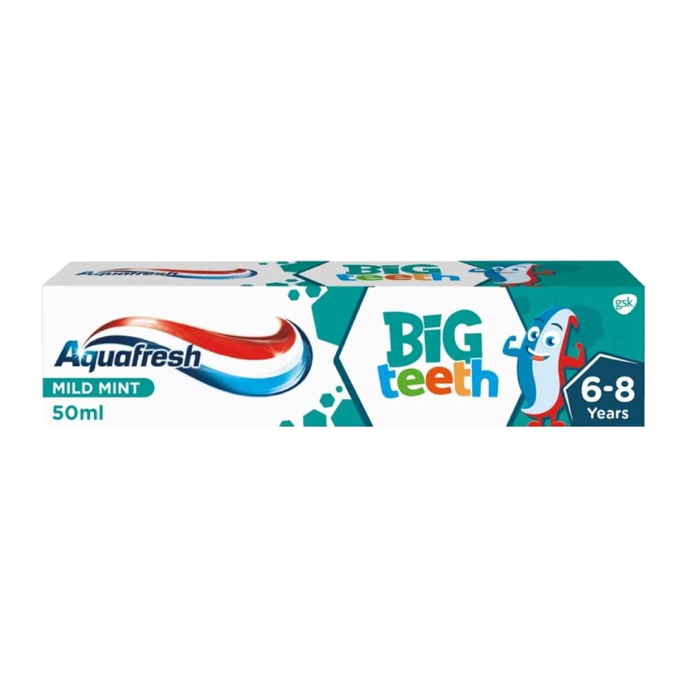 خمیر دندان کودک اکوافرش مناسب 6 الی 8 ساله مدل Big Teeth حجم ۵۰ میل — تصویر ۲