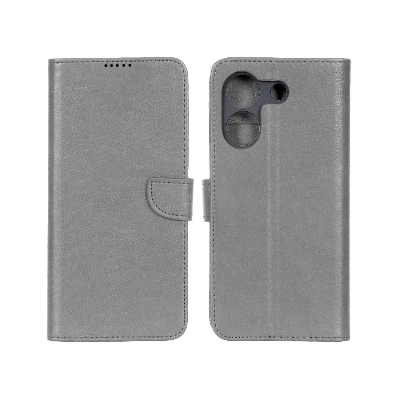 کیف چرمی موبایل مگنتی محافظ لنزدار KRF مدل Xiaomi Poco M7 Pro 5G