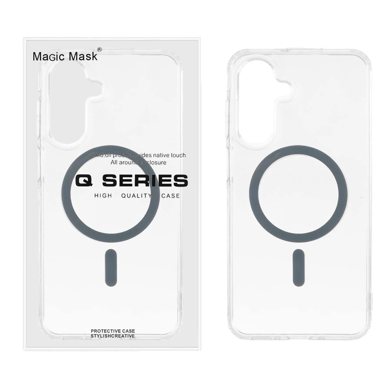 قاب اورجینال Magic Mask پشت سخت شفاف MagSafe دور ژله ای Samsung Galaxy A16