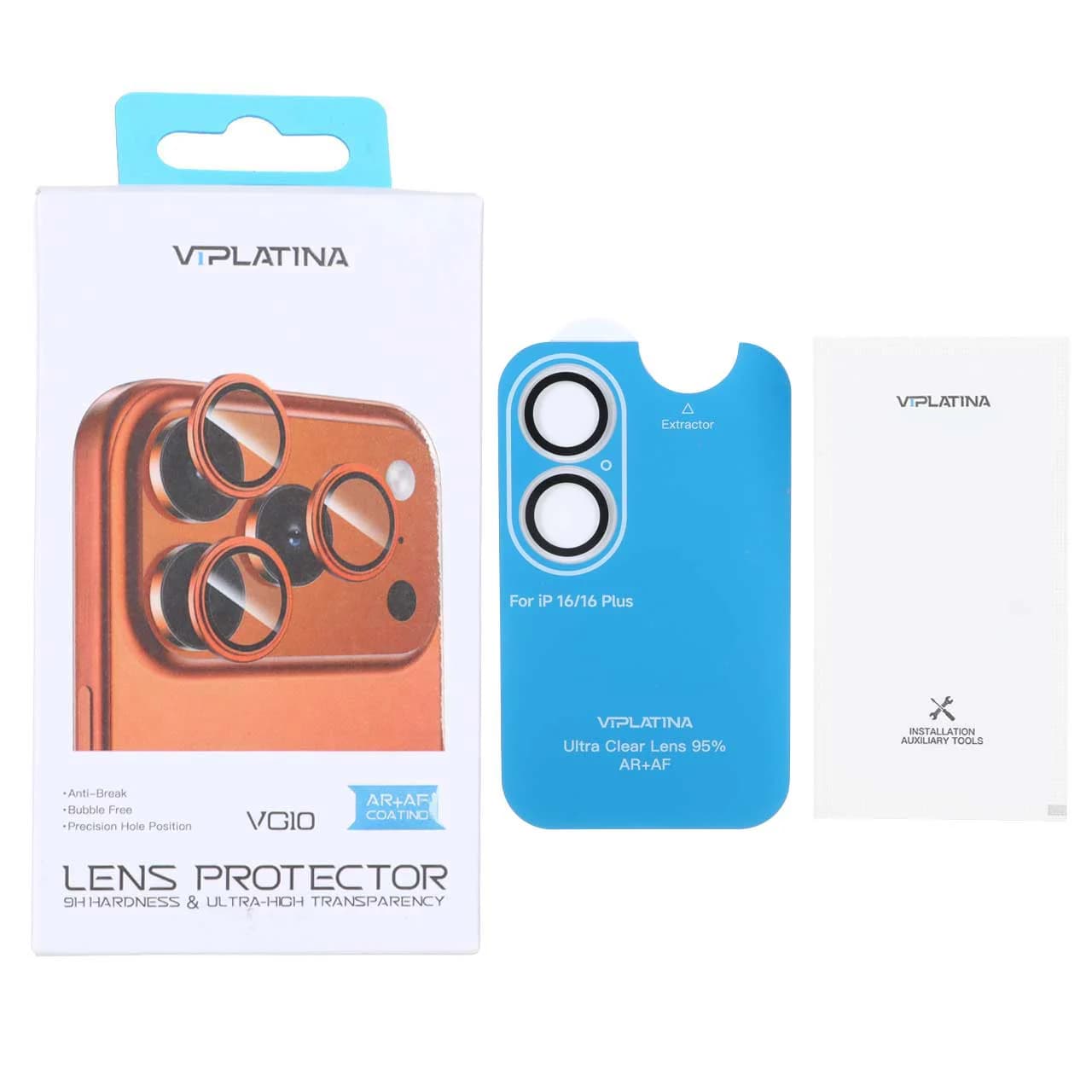 محافظ لنز رینگی اورجینال VIPLATINA شابلون دار Apple iPhone 16 / iPhone 16 Plus