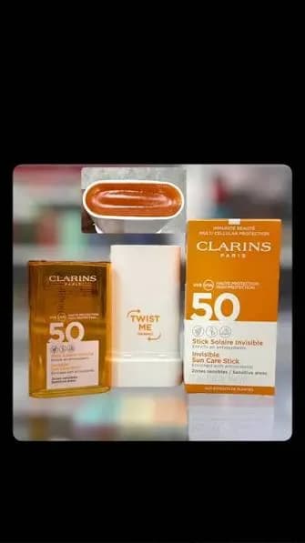 ضد آفتاب استیکی کلارنس SPF50 های کپی| خرید ضد آفتاب بی رنگ Clarins — تصویر ۲