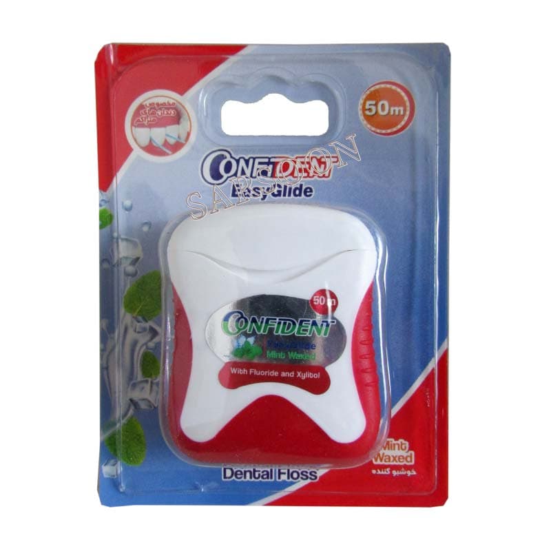 نخ دندان مدل Easy Glide کانفیدنت Confident Easy Glide Dental Floss 50 m