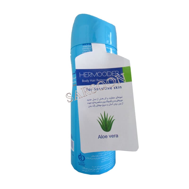 اسپری موبر بدن بلودیزی هرمودر مناسب پوست های حساس Hermooder Hair Removal Spray Blue Daisy For Sensitive Skins — تصویر ۲