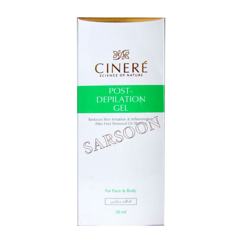 ژل بعد از موزدایی سینره مخصوص صورت و بدن Cinere Post-Depilation Gel For Face and Body 50 ml