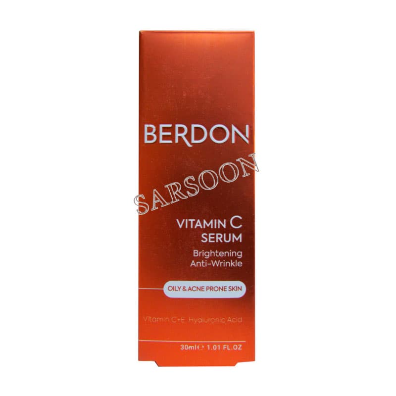 سرم ویتامین ث مناسب پوست چرب بردون Berdon vitamin C Serum for Oily & Acne Prone Skin 30ml