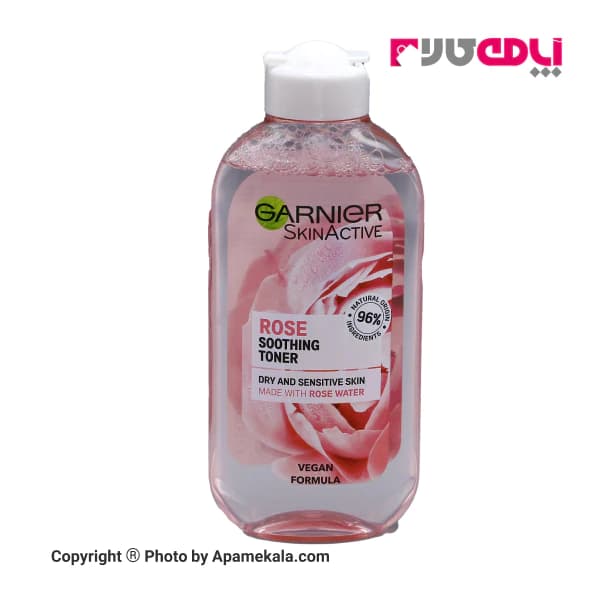 تونر پاک کننده آرایش صورت گارنیر مدل Rose Toner