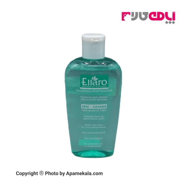 تونر پاک کننده الارو ELLARO مناسب پوست چرب و مختلط مدل AKNE-CLEANSER